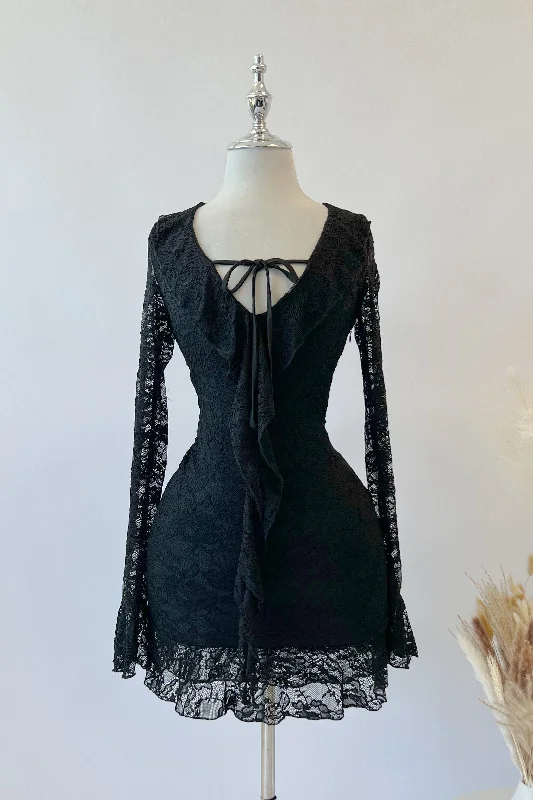 Cool Layers Felicia Mini Dress - Black