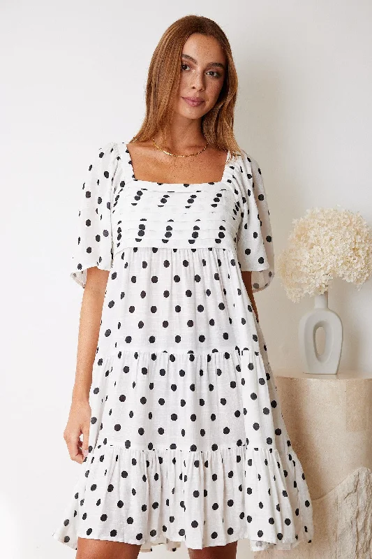 Personalized Printing Design Jody Dress - White Spot
