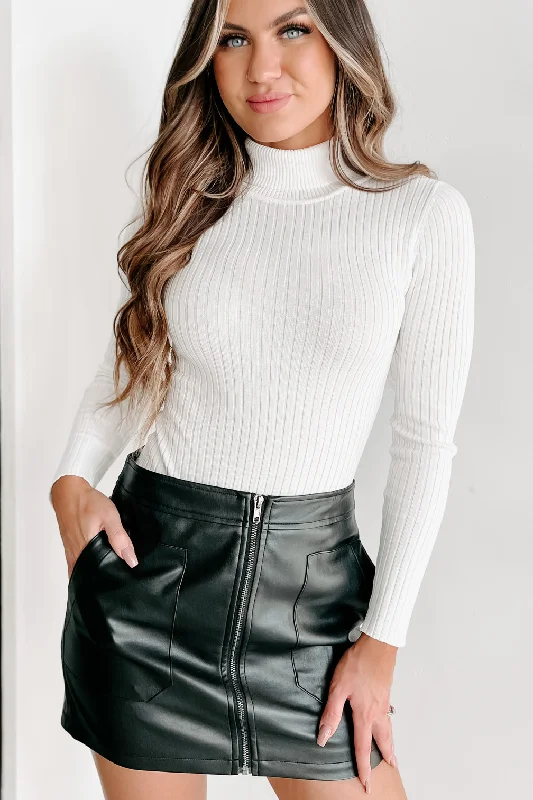 Cozy Vibes Beautiful Basic Turtleneck Bodysuit (Ivory)