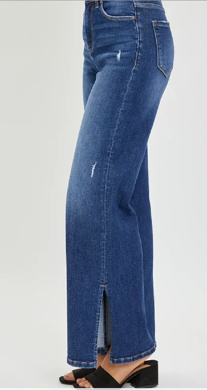 Casual Everyday Wear Slit Side Risen Jeans