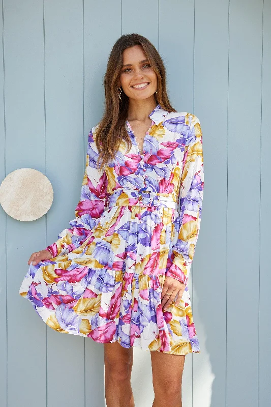 Affordable Chic Geanna Dress - Pretty Fern Print