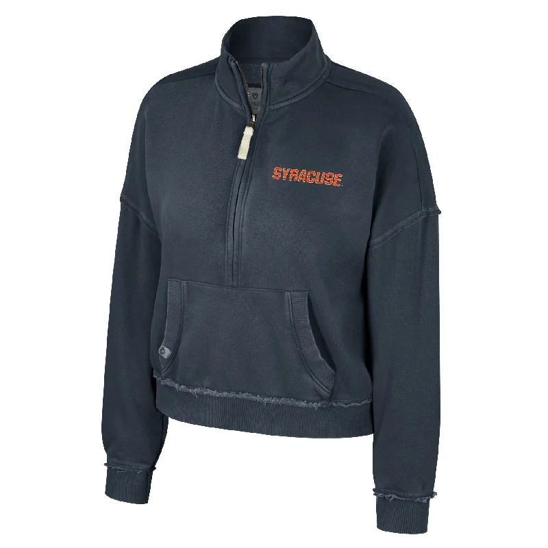 Laidback Style Colosseum Women's Syracuse Taha 1/2 Zip Washed Fleece