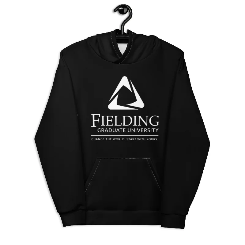 Soft Fit Unisex Eco-friendly Hoodie - Black | Fielding Logo
