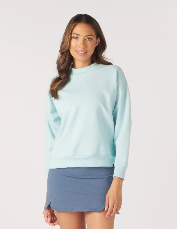 Cool Layers Vintage Oversized Crew: Hydrangea