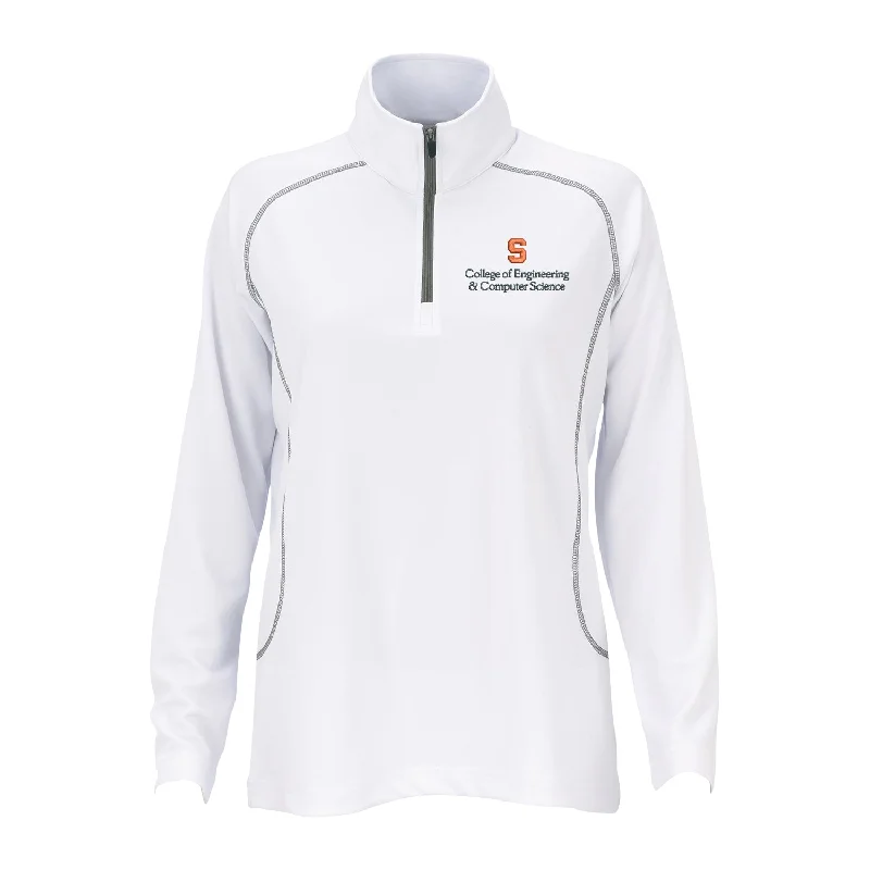 Cozy Essentials Vansport Ladies Syracuse College of Engineering & Computer Science Twill Knit 1/4 Pullover Cozy Essentials Vansport Ladies Syracuse College of Engineering & Computer Science Twill Knit 1/4 Pullover
