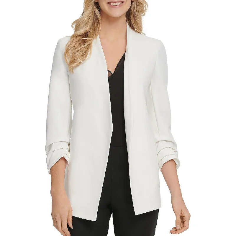 Fashion Layers DKNY Womens Crepe Long Sleeves Open-Front Blazer