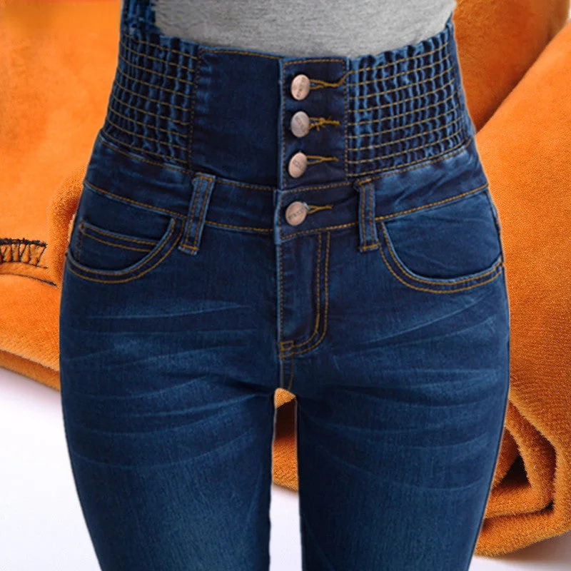 Relaxed Fashion DressBetty - High Waist Skinny Pants Elastic Waist Jeggings Casual clothes Jeans