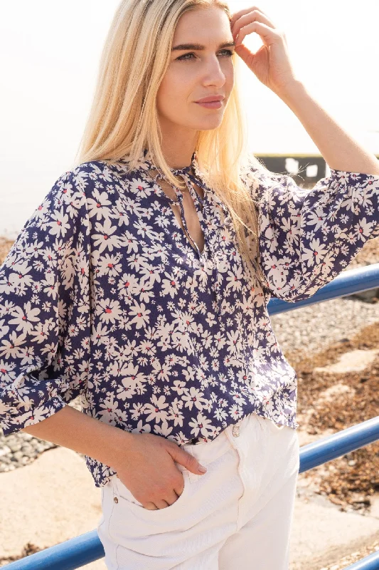 Effortless Chic Lola Blouse - Indigo Daisy