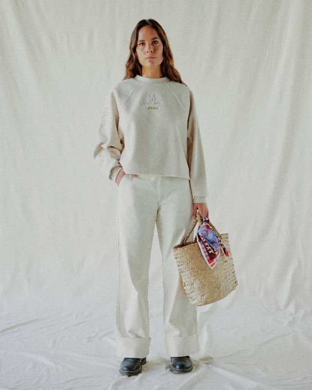 Relaxing Attire Gabrielle Monceaux Crewneck Sweatshirt - Ecru