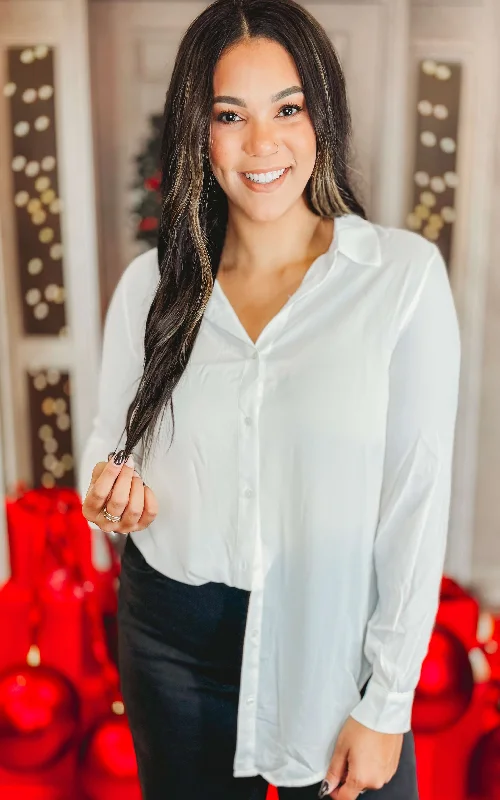 Modern Apparel Long Sleeve Chiffon Blouse*