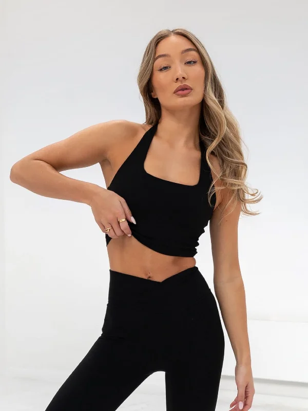 Easy Fashion Studio Halter Neck Bra - Black