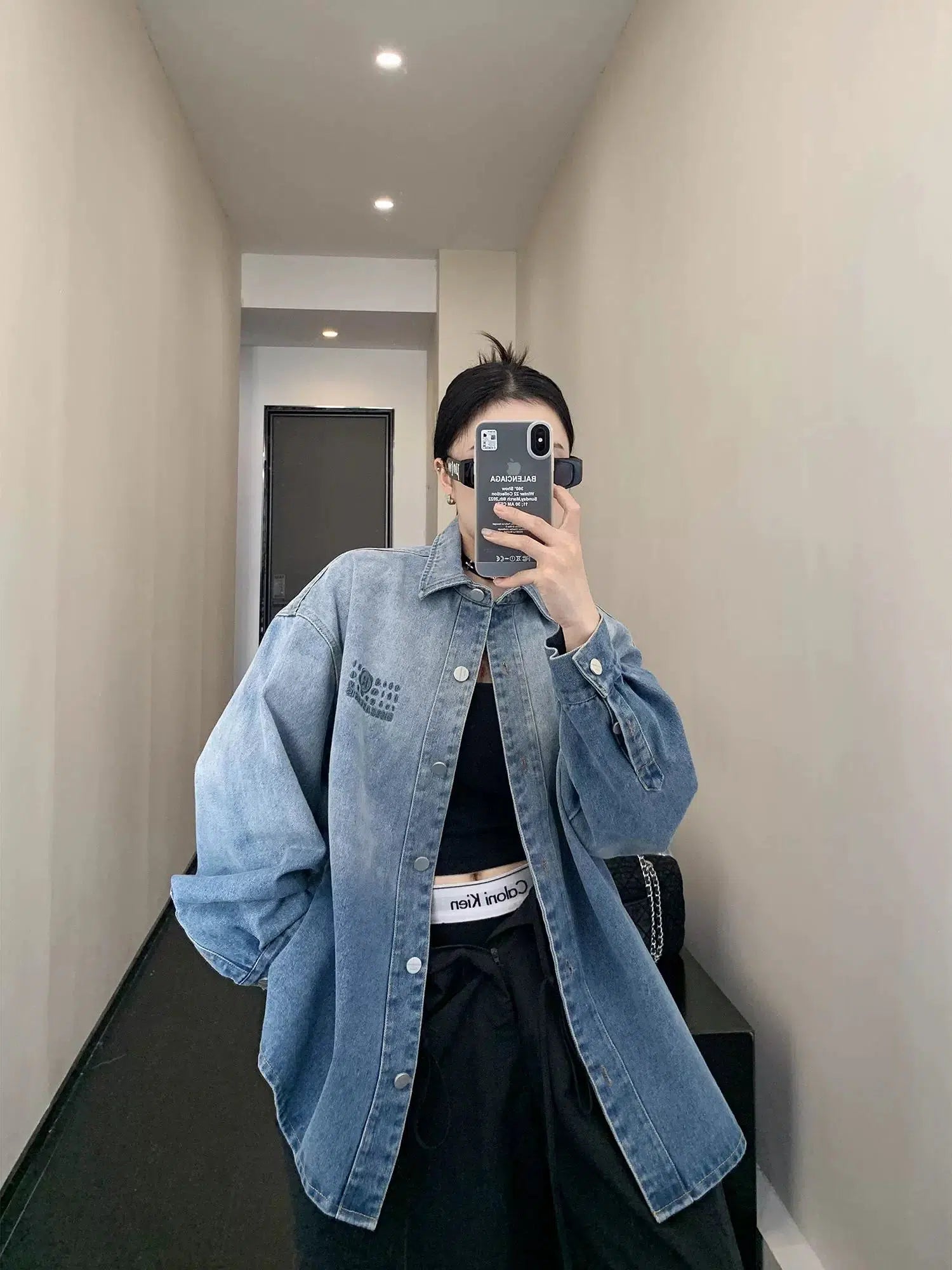 Classic Comfort Denim Button-Up Shirt