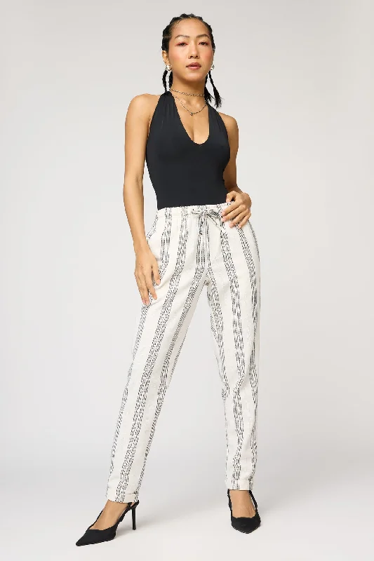 Practical Wear Classic White and Black Stripe Pants