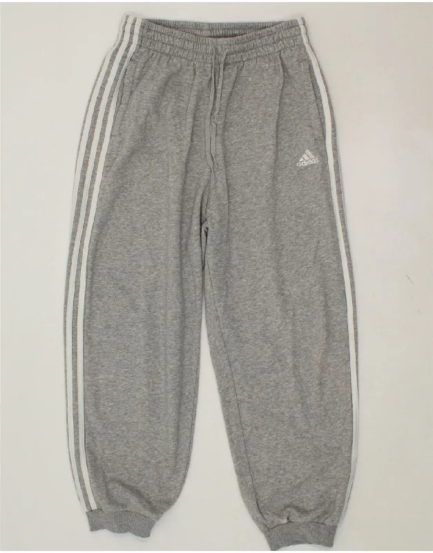 Easy Fashion ADIDAS Womens Tracksuit Trousers Joggers UK 12/14 Medium Grey Cotton