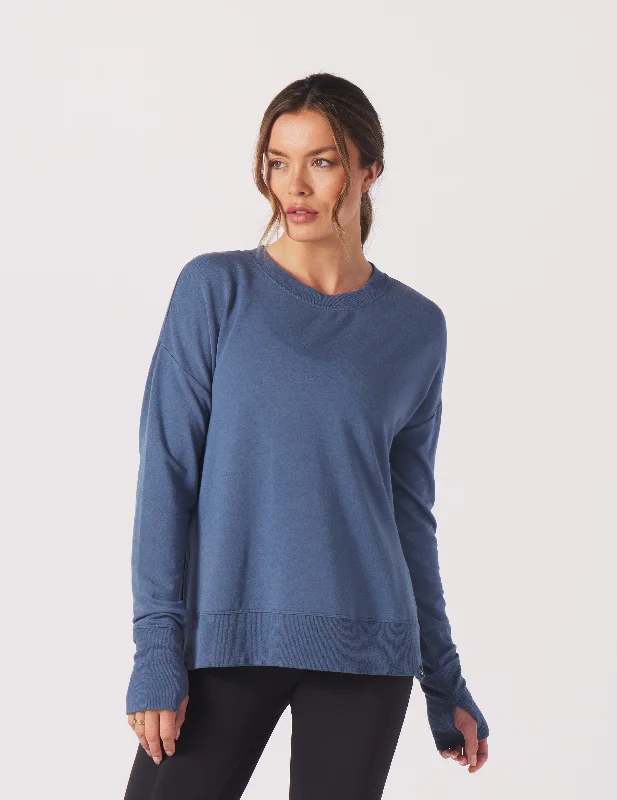 Stylish Comfort Lounge Long Sleeve: Washed Blue