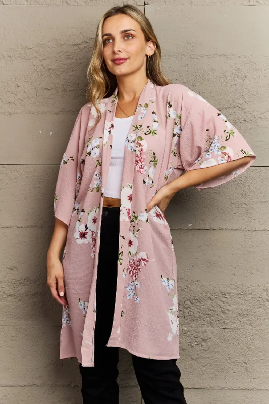 Soft Textiles Justin Taylor Aurora Rose Floral Kimono