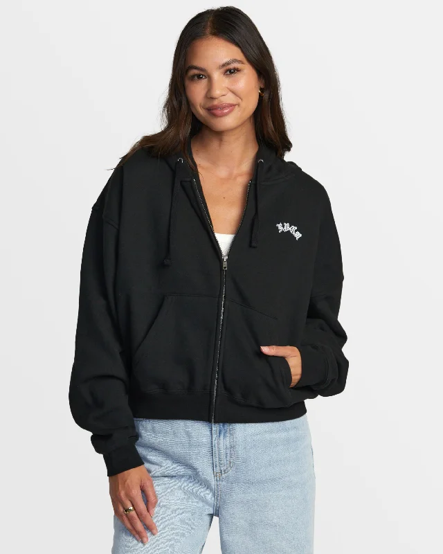 Cozy Comfort Chefs Kiss Zip-Up Hoodie - Rvca Black
