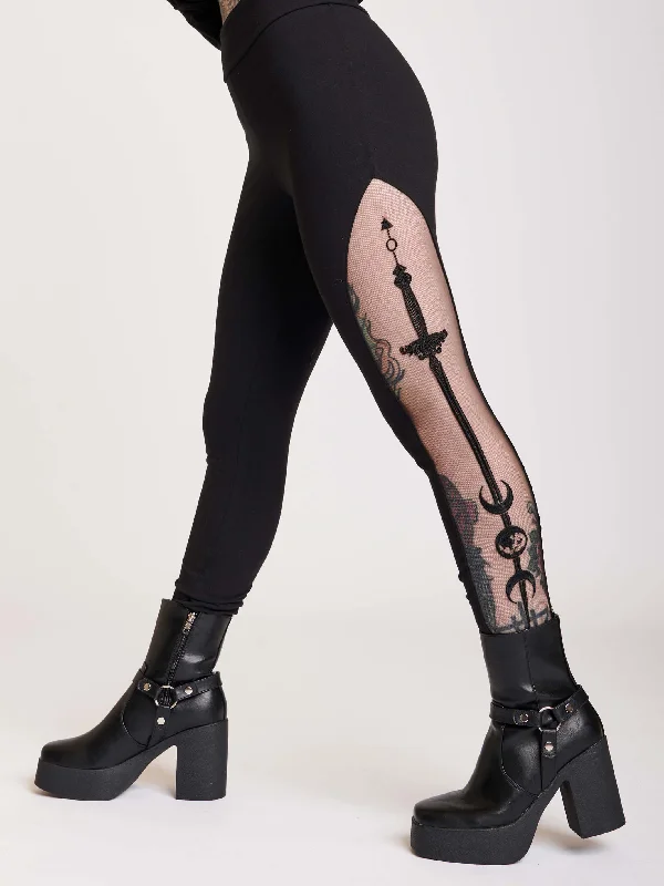Daily Comfort Embroidered Sword Legging