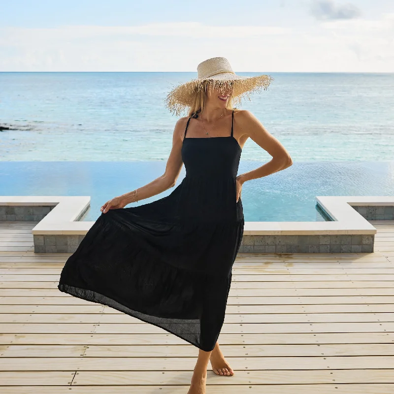 Cozy Essentials The Jetset - Black Resort Dress