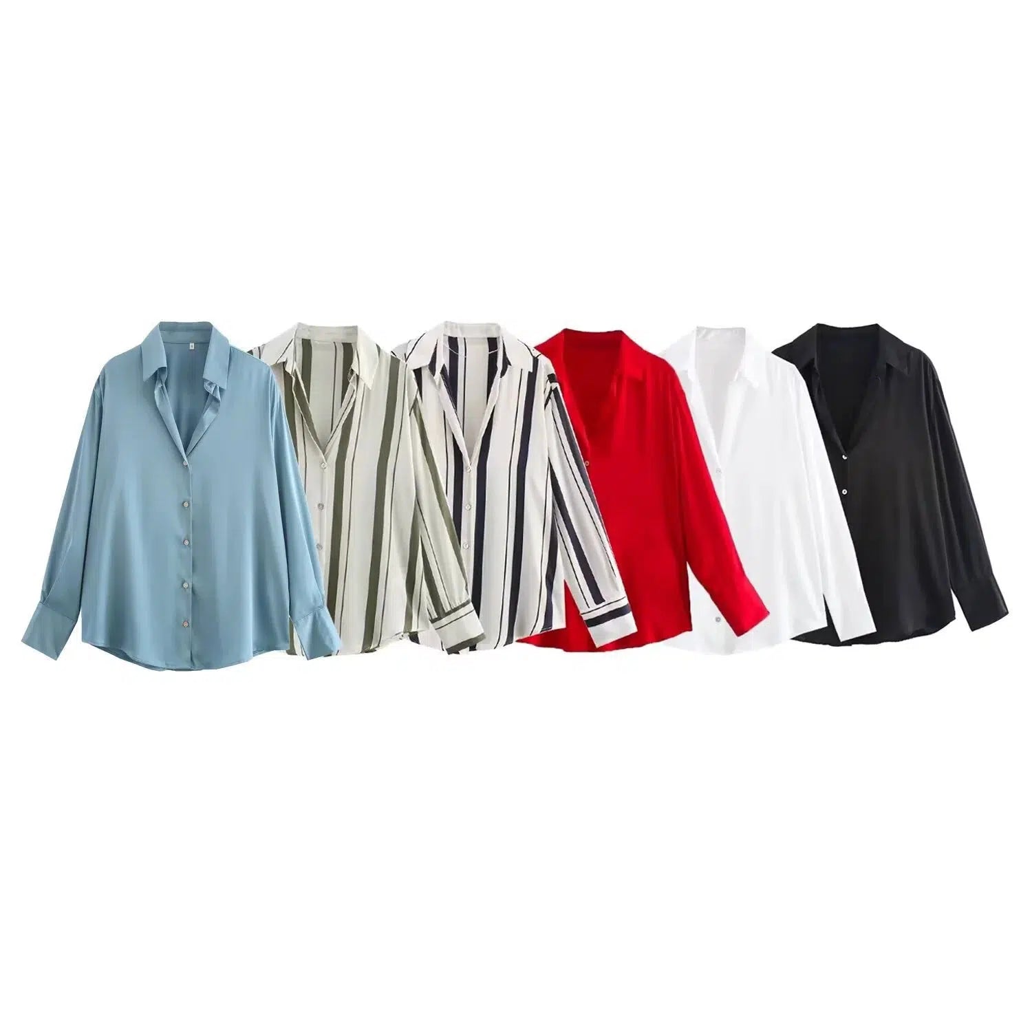 Personalized Art Style Casual Button-Up Long Sleeve Shirts