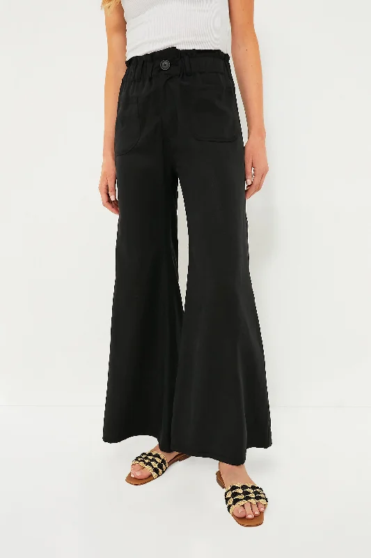 Casual Everyday Wear Black Tulip Wide Leg Pant