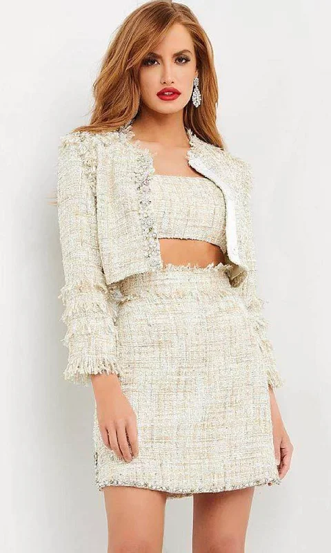 Street Style Jovani - M1143 Woven Fabric Three Piece Set
