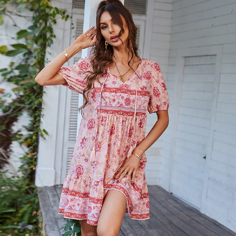 Relaxed Fashion Casual Bohemian Summer Short Dresses