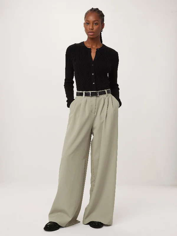 Stylish Comforts The Carmen Ultra-Wide Pant  in Light Greige