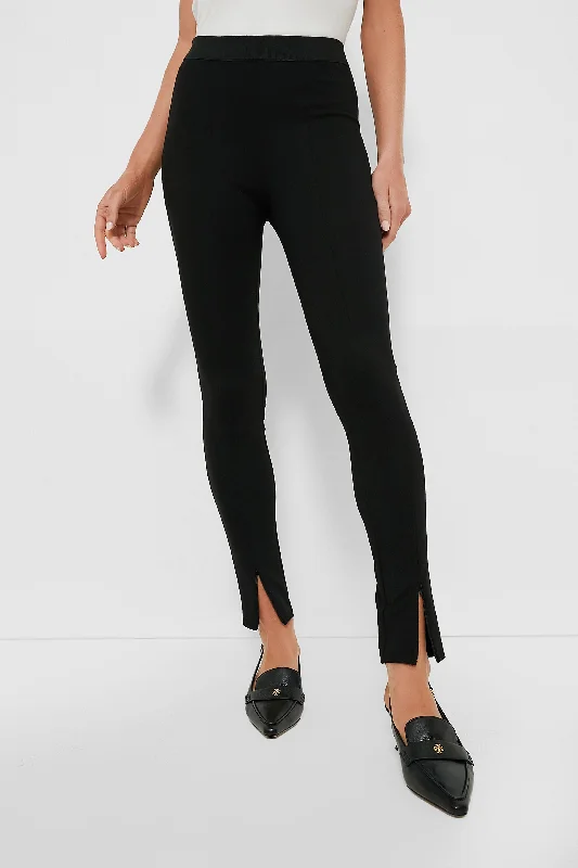 Relaxing Attire Black Zip Layering Pant