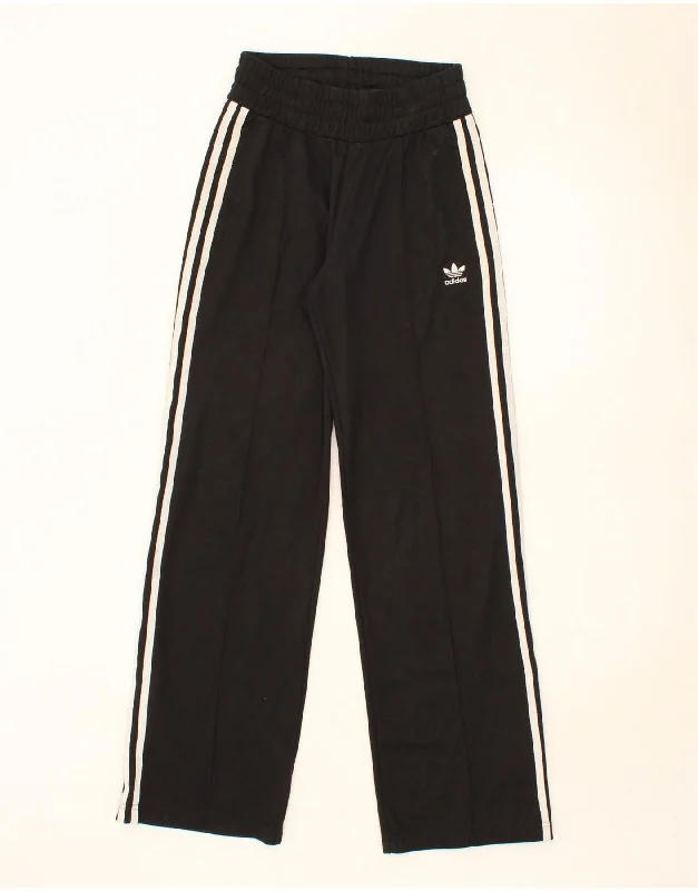 Lightweight Clothes ADIDAS Womens Tracksuit Trousers UK 6  XS Black Cotton