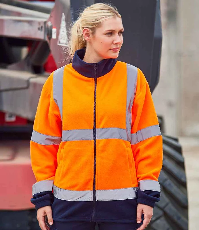 Fashion Staples Pro RTX High Visibility Fleece Jacket | Orange/Navy