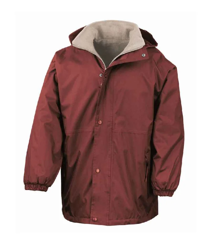 Cool Style Result Reversible StormDri 4000 Waterproof Jacket | Burgundy/Camel