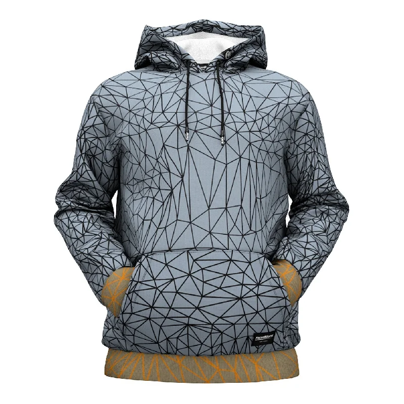 Trendy Clothing Abstract Gray Polygons Hoodie