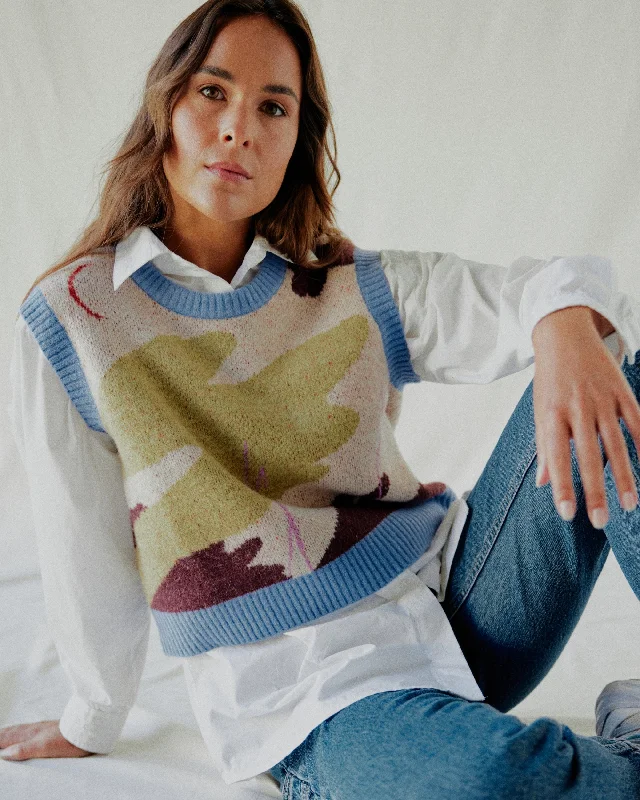 Fashion Comfort Gabrielle Sweater Vest - Ecru