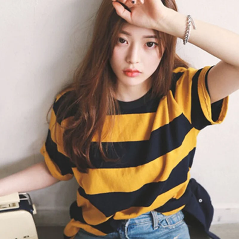 Comfortable Wardrobe Women stripe T-Shirt Streetwear Oversized TShirt Casual shirts clothes summer Loose Hipster Tops Tees O-neck Short Sleeve Female Comfortable Wardrobe Women stripe T-Shirt Streetwear Oversized TShirt Casual shirts clothes summer Loose Hipster Tops Tees O-neck Short Sleeve Female