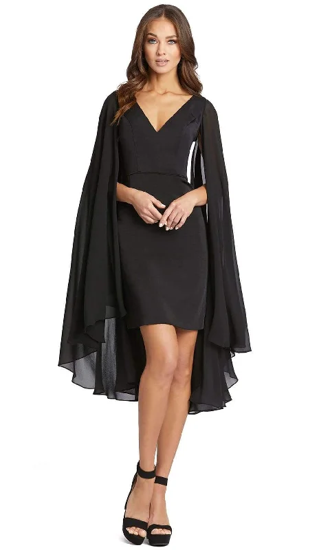 Minimalist Style Ieena Duggal - 55358 Plunging V Neck Fitted Dress
