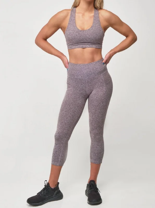 Relaxed Fashion Capri Legging - Shark Heather