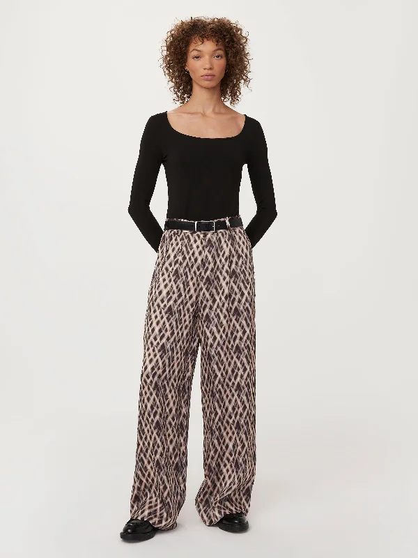 Comfy Tops The Emma Wide Satin Pant in Dark Chocolate