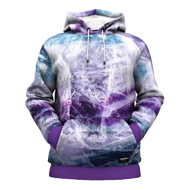 Relaxed Fit Mineral Stone Fluorite Crystal Hoodie