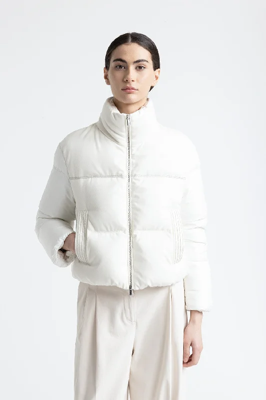 Smart Choices Short goose down jacket in viscose