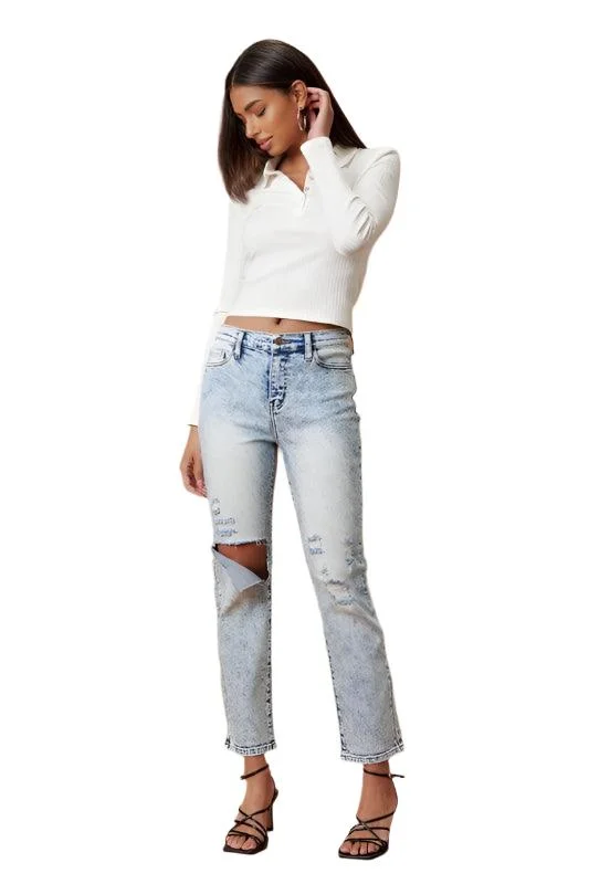 Cozy Comforts High Rise Distressed Skinny Jeans