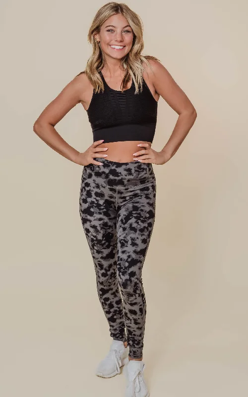 Warm Apparel Textured Spotted Jacquard Highwaist Leggings - Mono B - Final Sale