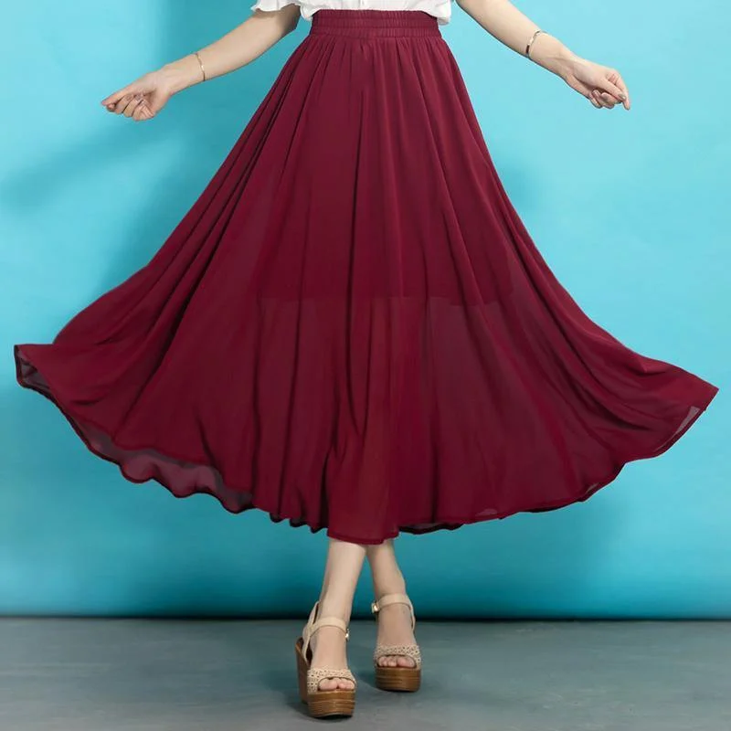 Functional Outfits Italian burgundy chiffon clothes For Women high waist Robe summer Dresses Functional Outfits Italian burgundy chiffon clothes For Women high waist Robe summer Dresses