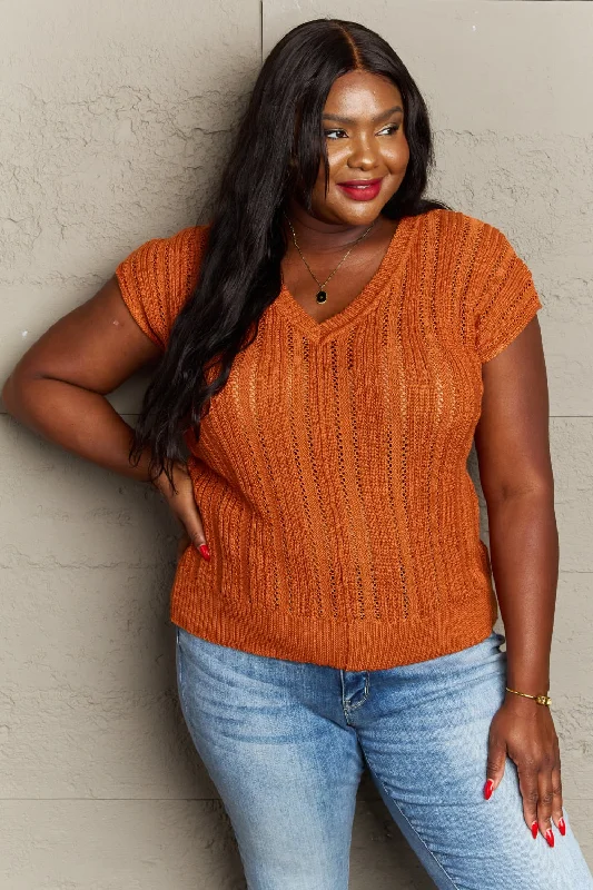 Trendy Clothing Sew In Love Full Size Preppy Casual Knit Sweater Vest