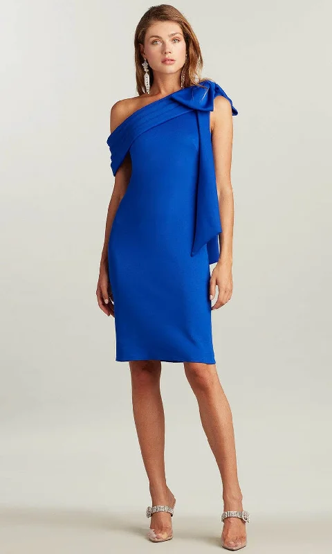 Personalized Embroidery Style Tadashi Shoji AGD18371MZ - Snyder Draped One Shoulder Dress
