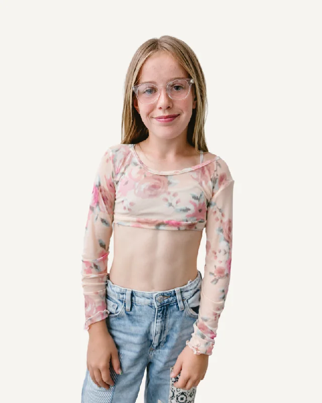 Cool Comfort Girlee Long Sleeve Floral Mesh
