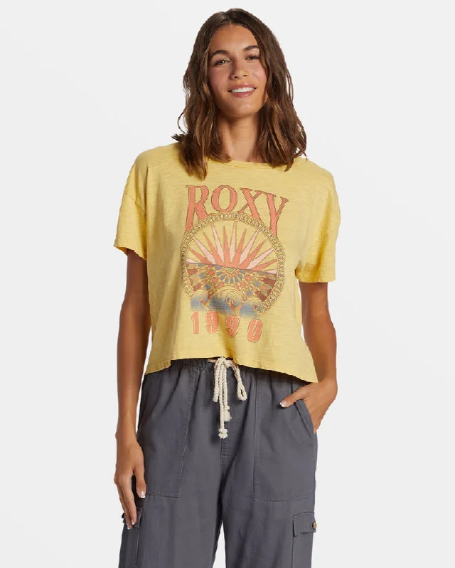 Affordable Chic Roxy Surfs Up Tee-Cornsilk