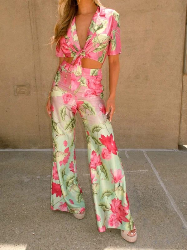 Affordable Looks Hibiscus Drinks Pants