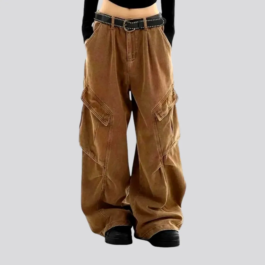 Laidback Style High waisted women's denim pants