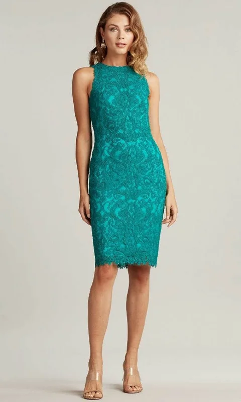 Romantic Skirt Design Tadashi Shoji ALX18233MX - Sleeveless Corded Embroidery Dress